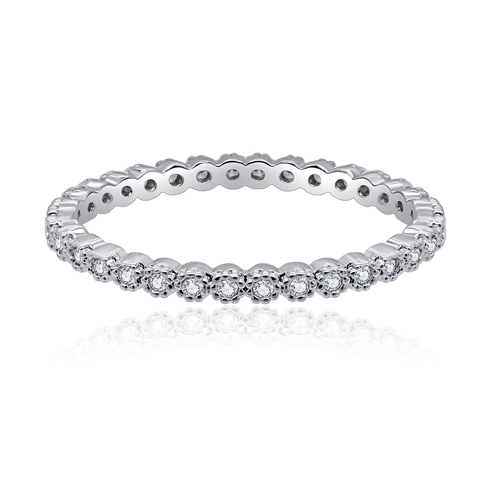 Tiny Wheat Eternity Ring